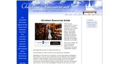 Desktop Screenshot of christian-resources.net